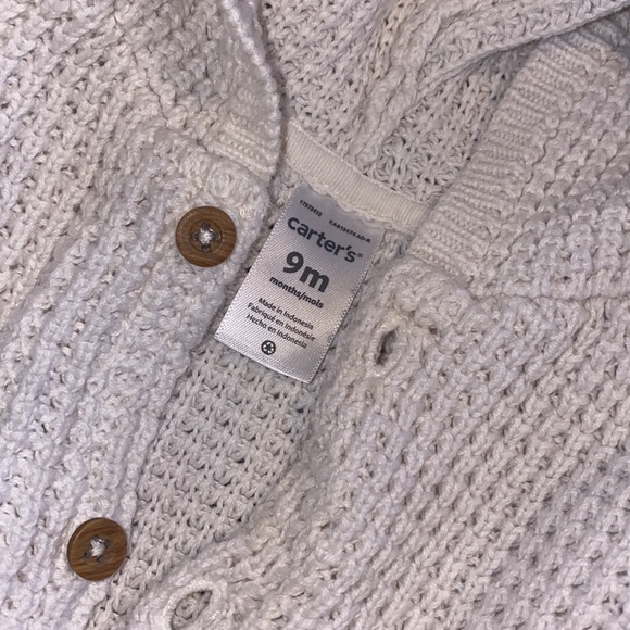 Carters Hooded Knit Sweater 🌵9 Months - Picture 2 of 3